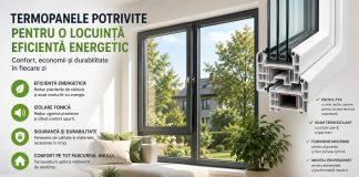 Cum alegi termopanele potrivite pentru o locuință eficientă energetic Locuință modernă cu ferestre termopan eficiente energetic și profil PVC premium Gealan pentru izolare termică și confort sporit