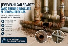 Țevi vechi sau sparte? Când trebuie înlocuite complet și ce riscuri există Țevi vechi și corodate într-un apartament din București, care necesită înlocuire pentru evitarea scurgerilor și avariilor